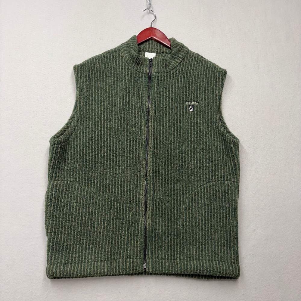 EMI Sportswear Vest Mens Large Green Lake Tahoe Vintage 90s Full Zip USA Made
